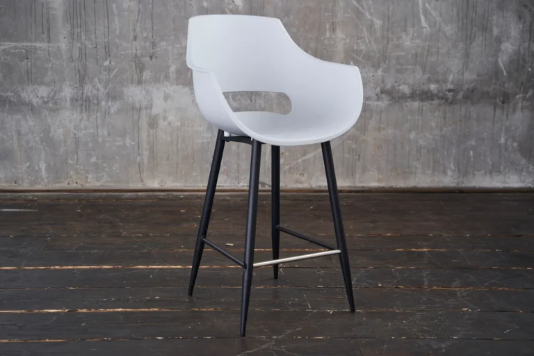 Kawola taburete de bar ZAJA taburete de bar altura del asiento 76 cm plástico blanco