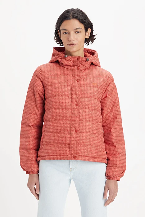 Levi's Edie Puffer Jacket In Coral | Chaquetas de Invierno Outlet | Mujer | Naranja