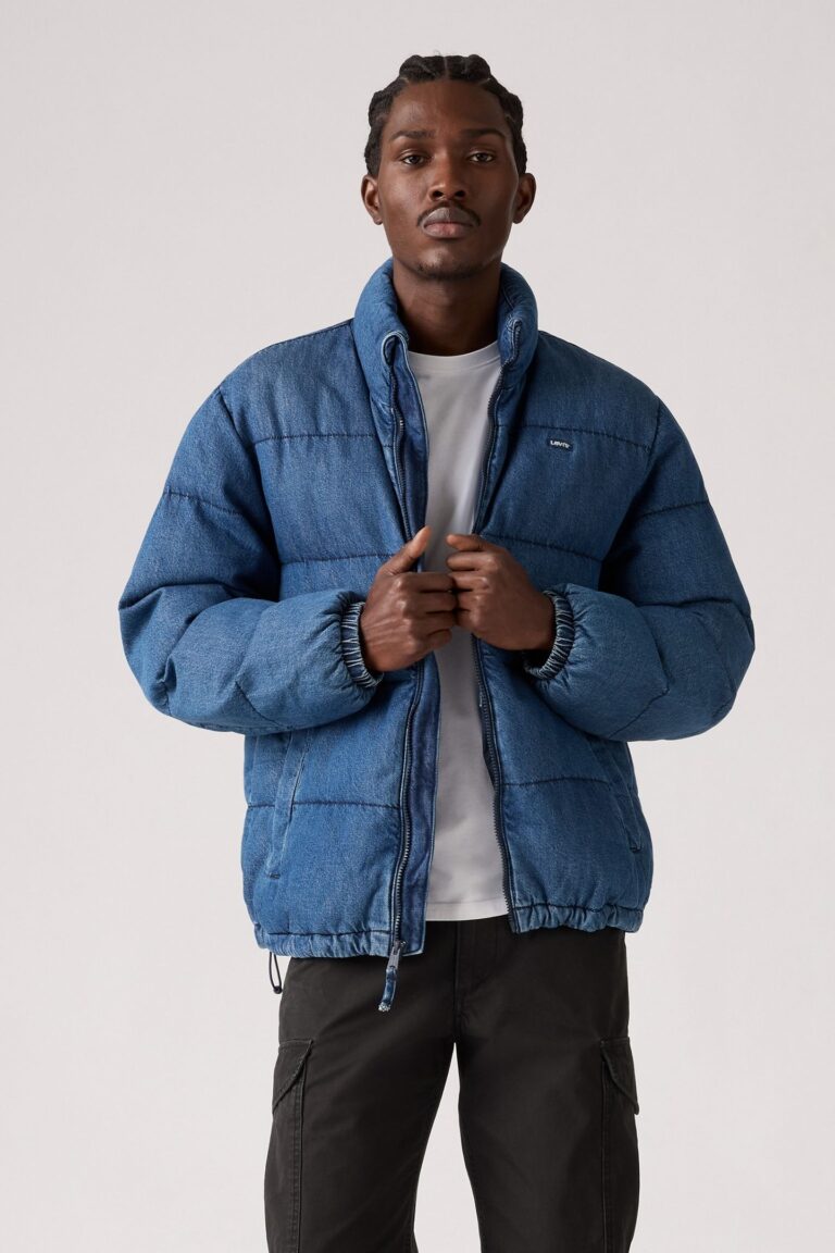 Levi's Piedmont Short Puffer Jacket Dark Indigo | Chaquetas Vaqueras Outlet | Hombre | Azu