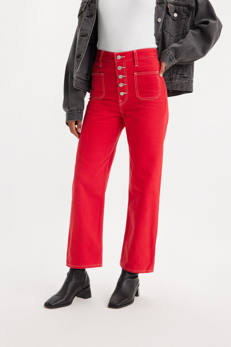 Levi's Ribcage Straight Patch Pocket Jeans Talla: W24L29 | Vaqueros Rectos Outlet | Mujer