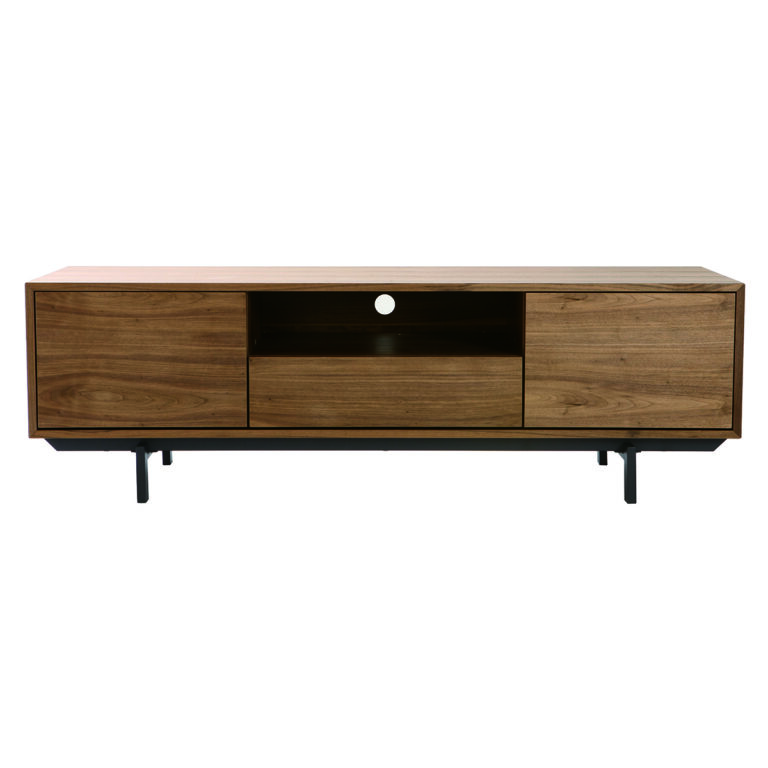 Miliboo Mueble TV diseño vintage 160cm nogal MANNY