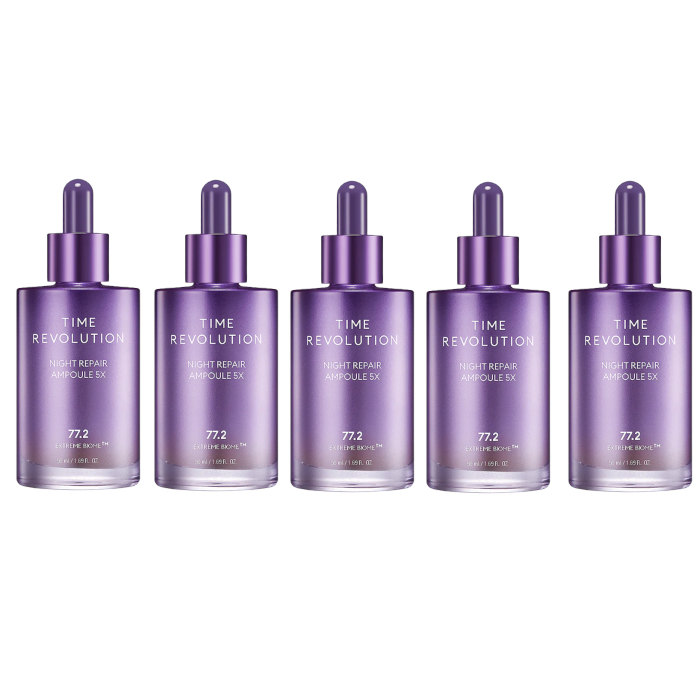 MISSHA Time Revolution Night Repair Ampoule 5X - 50ml (New Version of Time Revolution Night Repair Probio Ampoule) (5ea) Set