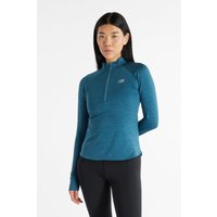 New Balance Athletics Heat Grid 1/2 Zip Top In Blue | Tops Deportivos Outlet | Mujer | Azul