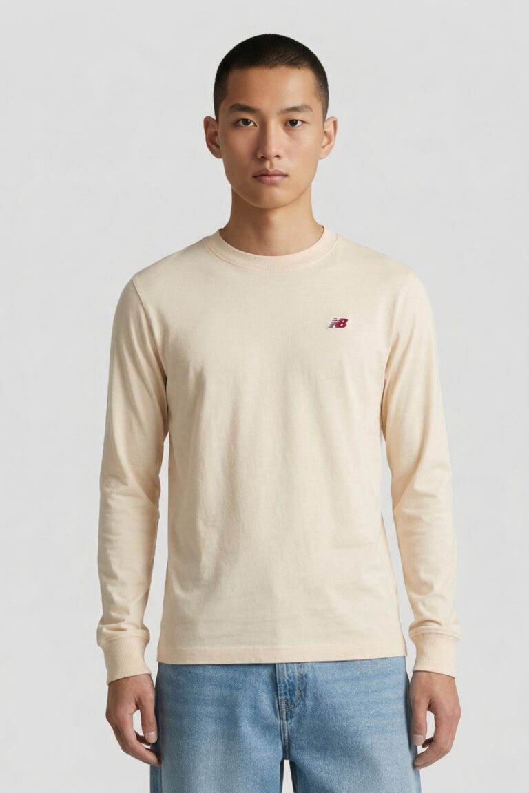 New Balance Made In Usa Core Long Sleeve T Macadami | Camisetas Básicas Outlet | Hombre
