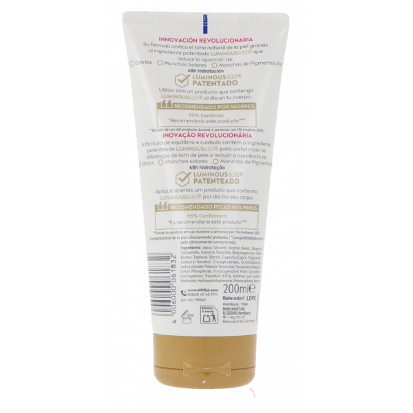 NIVEA Luminous630 Crema Corporal Antiestrías Y Manchas 200 ml Crema Antiestrías y Manchas