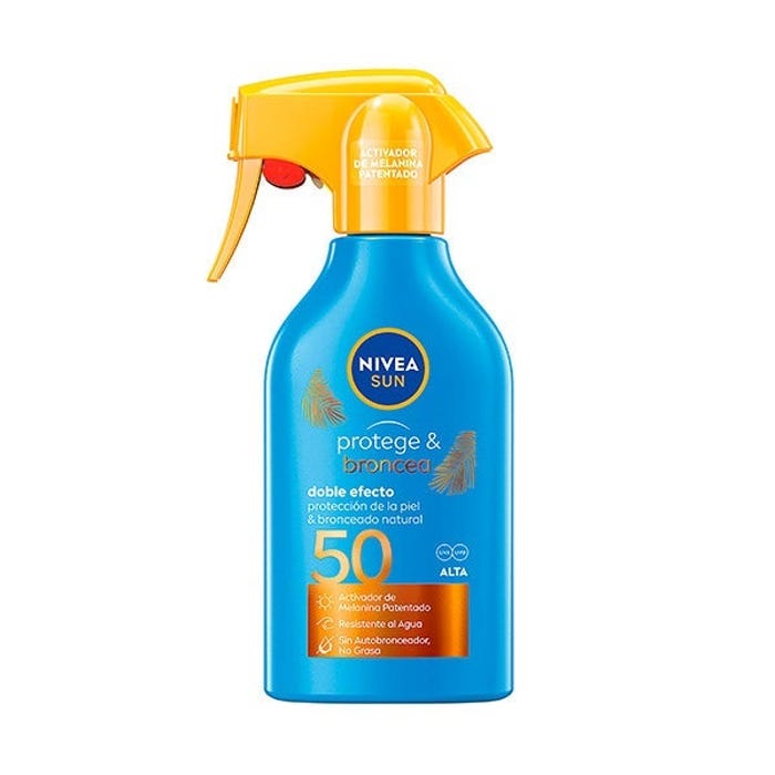 NIVEA Sun Protege & Broncea Spray SPF 20-30-50doble efecto estimula el bronceado natural de la piel 270 ml