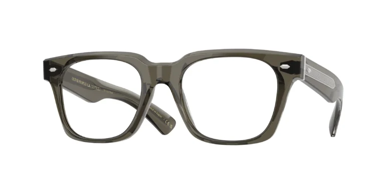Oliver Peoples Hombre Oliver Peoples ALFREY 1820 Monturas ópticas Acetato Gris Transparente Cuadrada Norma
