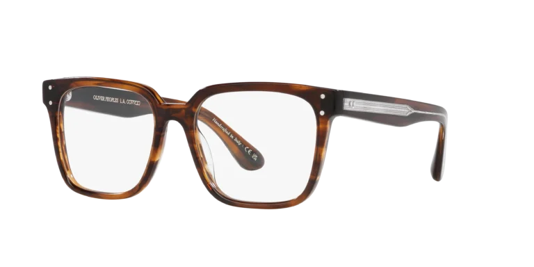 Oliver Peoples Unisex Oliver Peoples PARCELL 1724 Monturas ópticas Acetato Marrón Transparente Cuadrada Norma