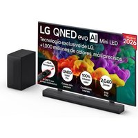 Pack Smart TV LG QNED evo MiniLED AI QNED85 75 pulgadas 4K 2026 + Barra de Sonido S70TY + Soporte - 75QNED85B6A.SET