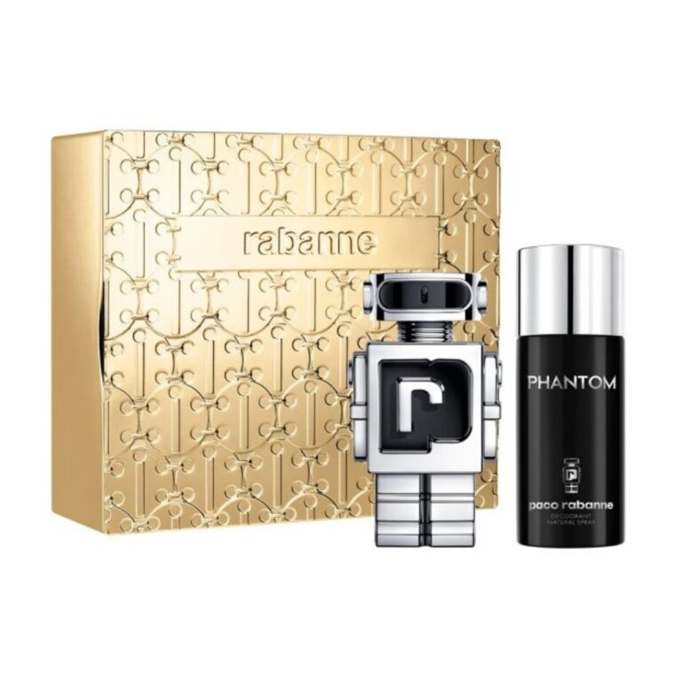 Paco Rabanne - Phantom Set Regalo para hombre Eau de Toilette 100 Ml. + DEO 150 Ml. - Estuche regalo para hombre | Fragancia futurista. Uso de día y de noche. Regalo para hombre.
