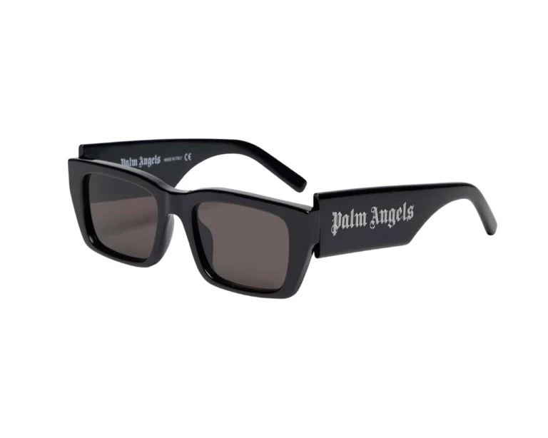 Palm Angels Unisex PERI006 Palm 1007 black Gafas de sol Acetato Negro Gris Cuadrada Norma
