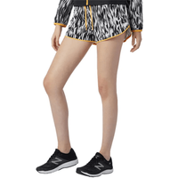 Pantalón corto New Balance Printed Fast Flight Split Blanco Negro Mujer
