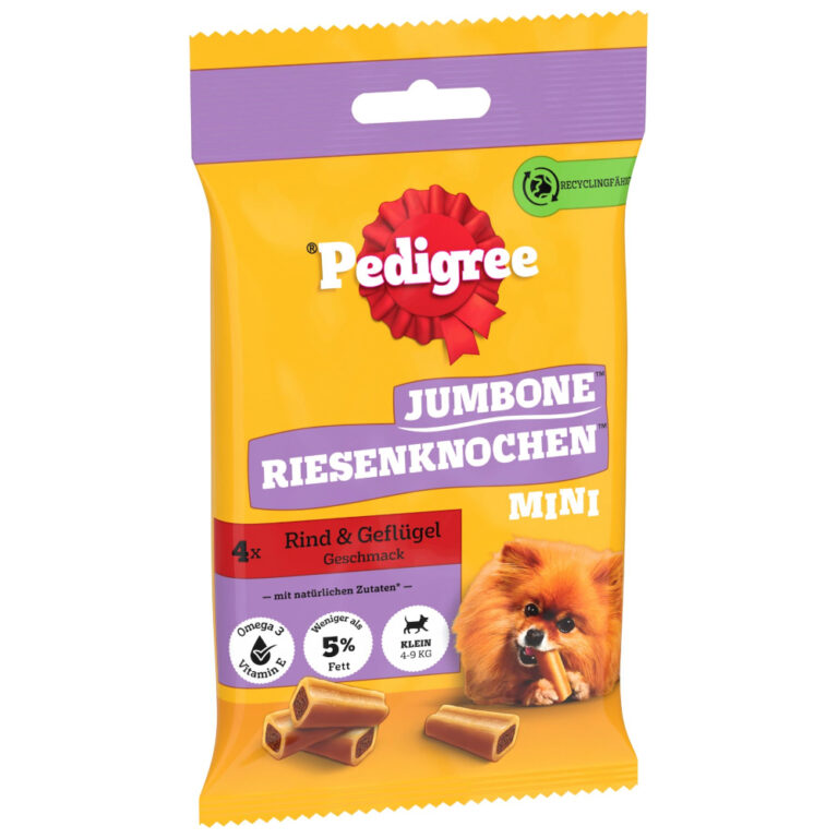 Pedigree Jumbone Mini snacks para perros pequeños - Buey 12 x 4 uds. - Pack Ahorro