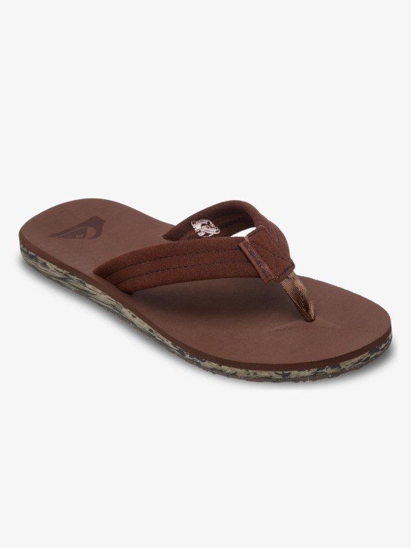 Quiksilver - Carver Suede Recycled - Chanclas de Ante Marrón hombre