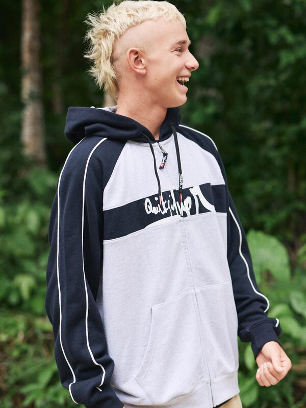 Quiksilver - YG Operator - Sudadera con capucha y cremallera Gris Hombre