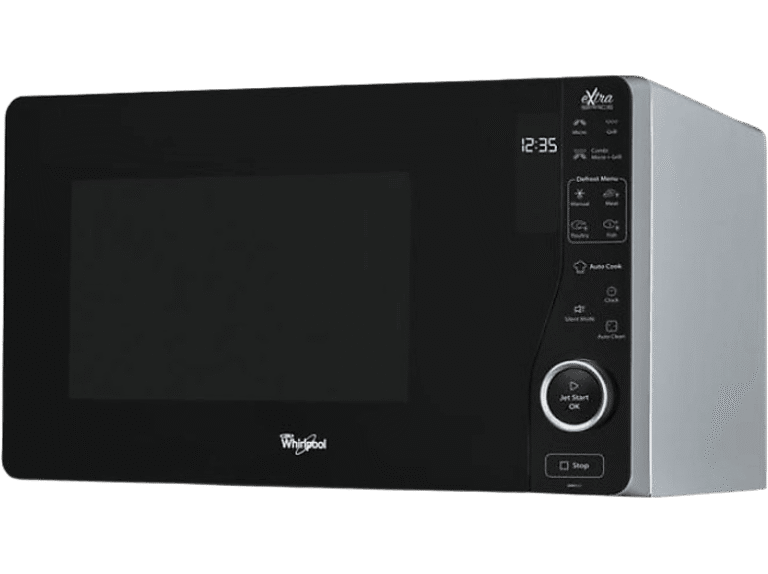 REACONDICIONADO Seminuevo Bueno Microondas con grill - Whirlpool MWF421SL, 800W, 6 niveles, Función descongelación, 25 l, Negro
