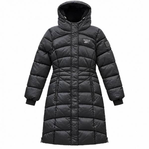 Reebok Long Puffer Mujer Chaquetón largo OLRB2163-Negro
