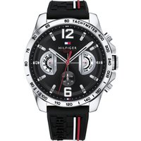 Reloj de Hombre Tommy Hilfiger 1791473, Esfera Negro de 46 MM + Caja de Regalo Elegante