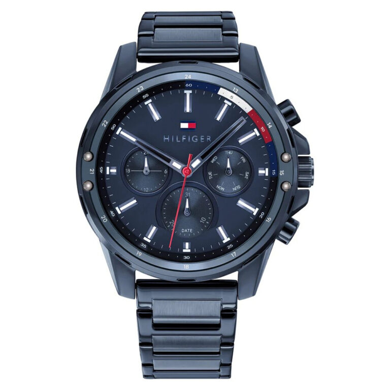 Reloj de Hombre Tommy Hilfiger 1791789, Esfera Azul de 45 MM + Caja de Regalo Elegante