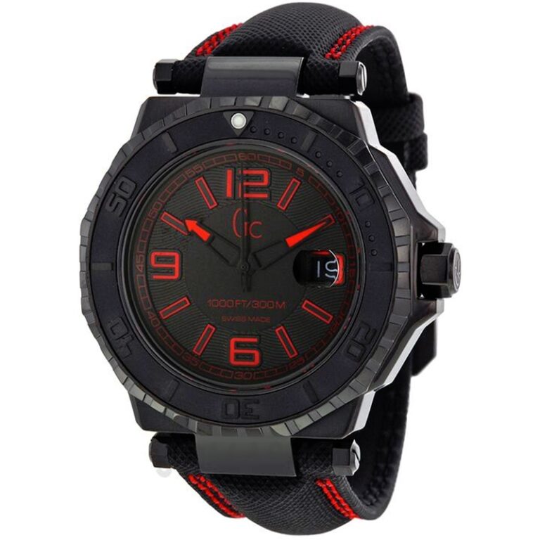 Reloj Guess Collection X79007G2S para Hombre - Esfera Negra - Acero Inoxidable Lacado Negro - Resistencia Al Agua 30 Atmósfera
