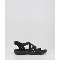 sandalias skechers slip-ins: reggae slim - stretch 163460 preto