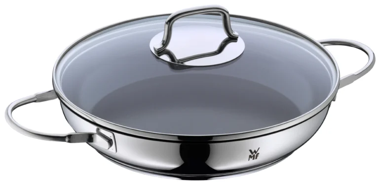 Sartén de Servir de 26 cm con Tapa, Base TransTherm, Apta para Inducción WMF