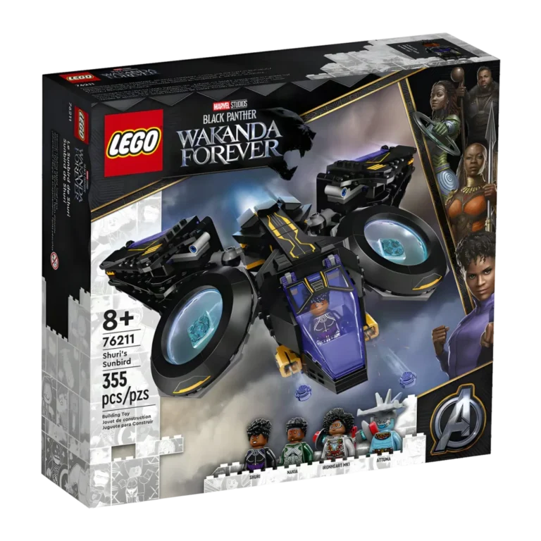 Set LEGO Marvel 76211 El Pájaro Solar de Shuri 355 piezas