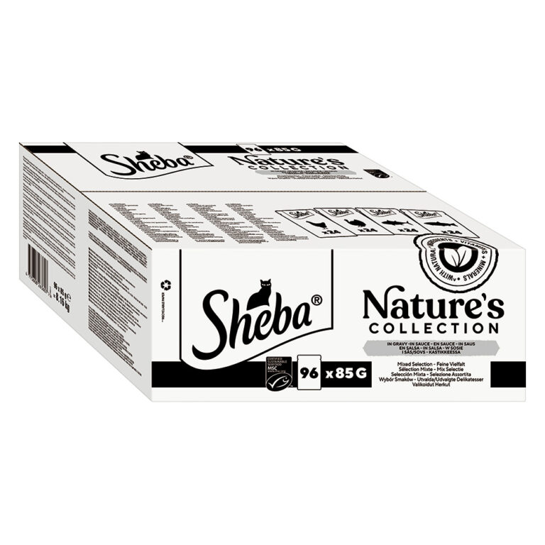 Sheba Nature's Collection Adult Protein en salsa 96 x 85 g - Deliciosa variedad