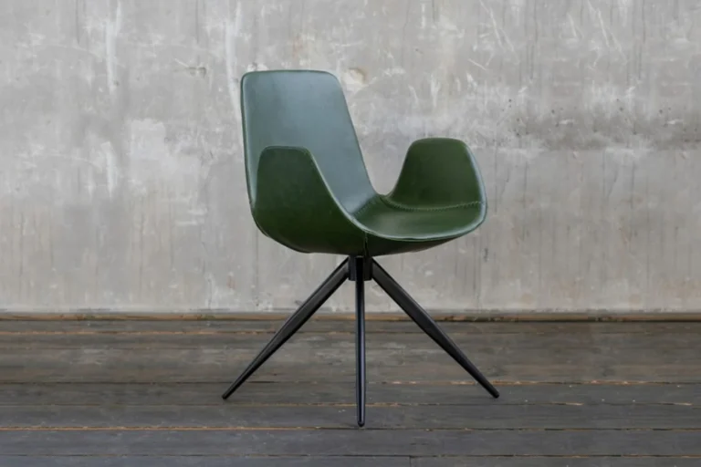 Silla KAWOLA QUEN silla de comedor silla de reuniones silla giratoria verde