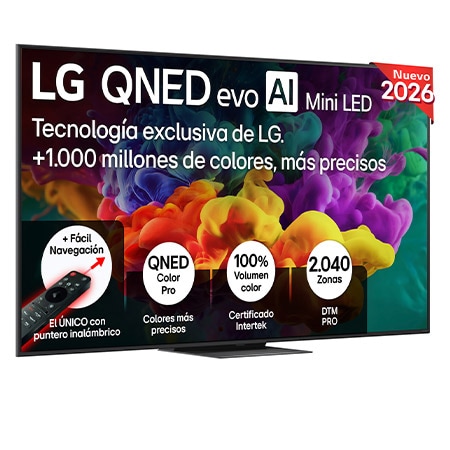 Smart TV LG QNED evo MiniLED AI QNED85E 75 pulgadas 4K 2026 - 75QNED85EB6A.OBSPTO | LG ES