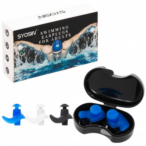 Syosin Adulto Tapones para los oídos de natación Pack de 3 X001AY5Z5N