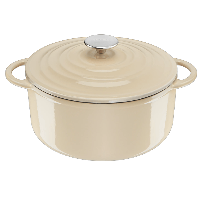 tefal lov, cacerola de 25 cm, diseno eco, incluye tapa, beige