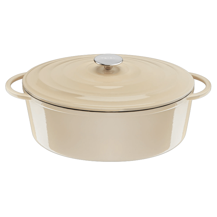 tefal lov olla ovalada 34 cm, cocotte, hierro fundido, apta para induccion y horno