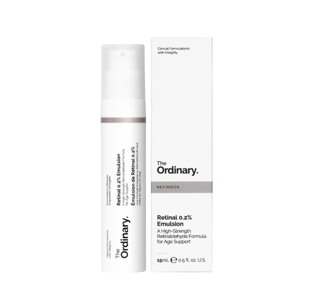THE ORDINARY Retinal 0.2% Emulsión Serum 15ml,Reduce las manchas de la piel, Reafirma y suaviza ,Cuidado facial eficaz NOVEDAD