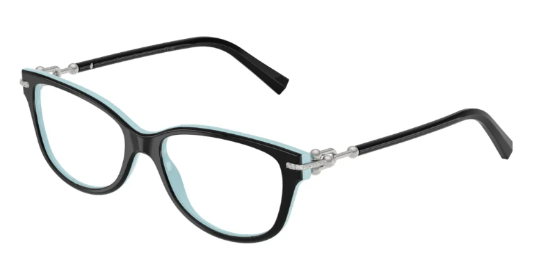 Tiffany Mujer Tiffany 8055 Monturas ópticas Acetato Negro Transparente Cat Eye Norma