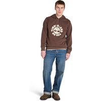 Timberland Holiday Graphic Hoodie Chocolate Brown | Sudaderas con Capucha Outlet | Hombre | Marrón