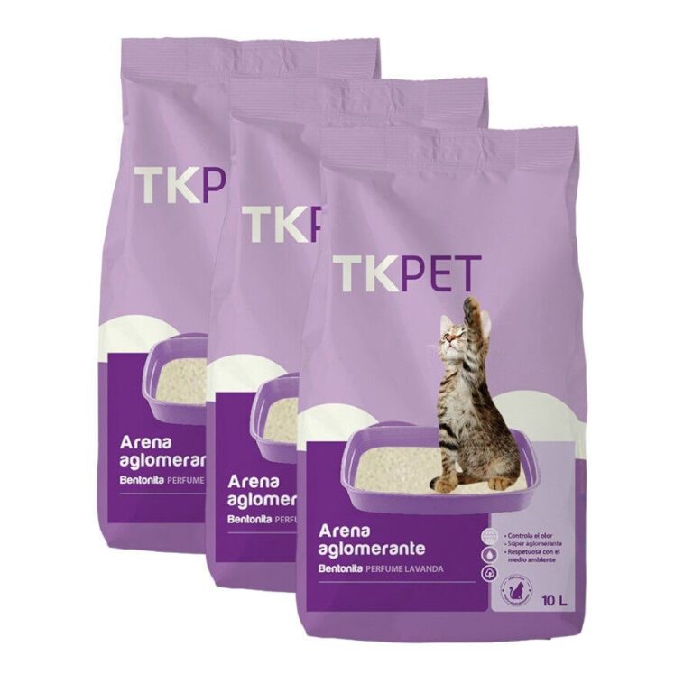 TK-Pet 3 x 10 L TK-Pet Arena Aglomerante Bentonita y Lavanda para gatos ¡Pack ahorro!