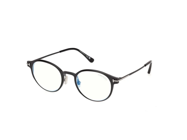 Tom Ford Hombre TOM FORD 5 Monturas ópticas Metal Negro Redonda Norma