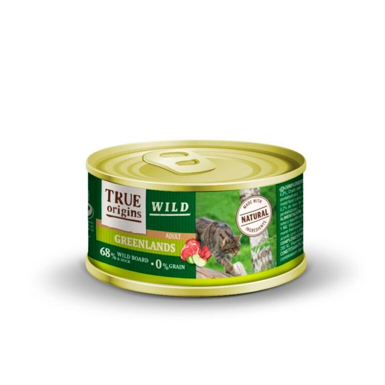 True Origins 48 latas x 100 g True Origins Wild Adult Greenlands Jabalí lata para gatos ¡Pack Ahorro!