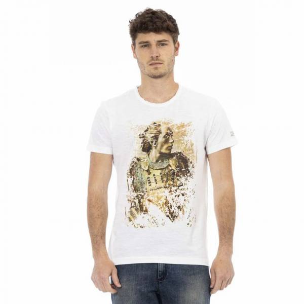 Trussardi Action Hombre cuello redondo Conqueror Camiseta Blanco 2AT08F001
