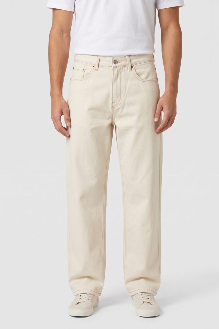 Vans Check-5 Loose Denim Pants Beige Talla: W30 | Vaqueros Holgados Outlet | Hombre | Azul