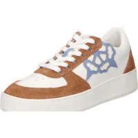 Zapatillas Guess Sindy blanca marron para mujer -b