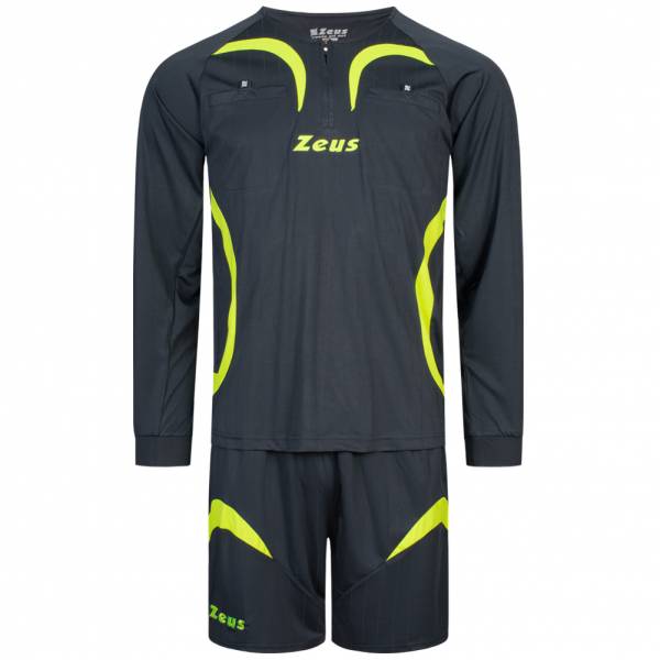 Zeus Hombre Conjunto de árbitro Camiseta con pantalón corto Gri