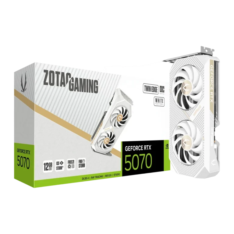 Zotac Tarjeta gráfica ZOTAC GeForce RTX 5070 Twin Edge OC Blanco Edition