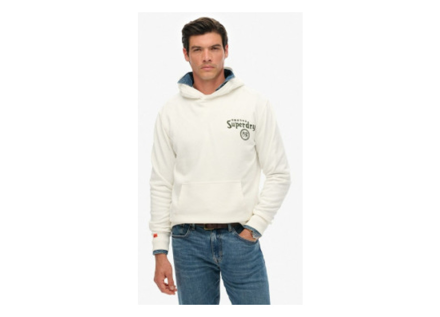 Superdry para hombre. M2014390A Sudadera Tokyo Narrative blanco (S), Casual, Algodón