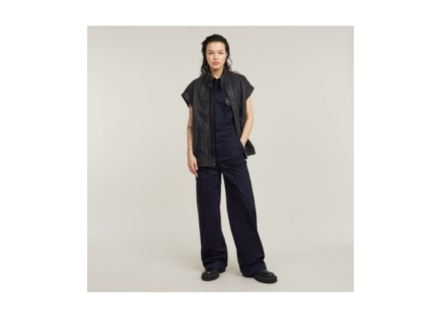 G-Star para mujer. D25293-D715-3873 Mono Core marino (L), Casual, Algodón, Sin mangas / Tirante