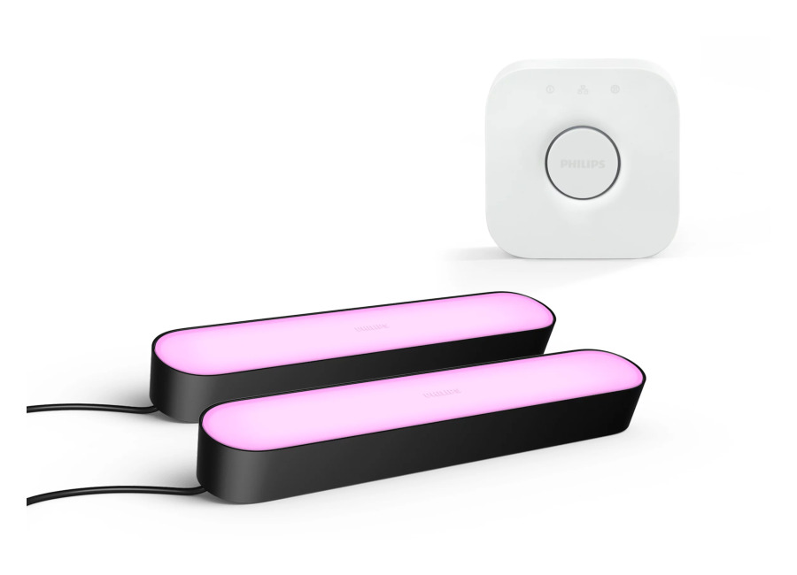 Philips Hue Philips Pack: Barras Led Hue Play Negras (x2un) + Hue Bridge