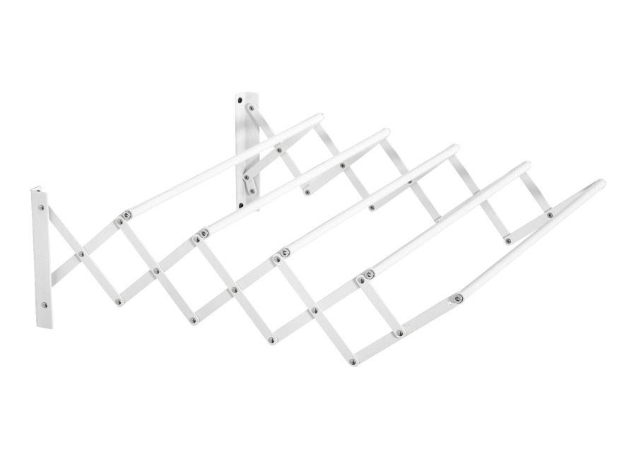 HOMCOM Tendedero de Pared Extensible Metal con 5 Barras Interior Exterior