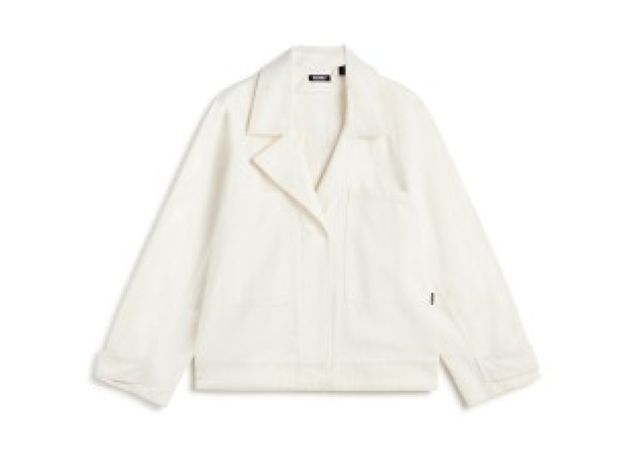 Ecoalf para mujer. MCWGAJKSOIRA0174W24-000 Chaqueta Soira Blanco (L), Casual, Algodón, Sostenible