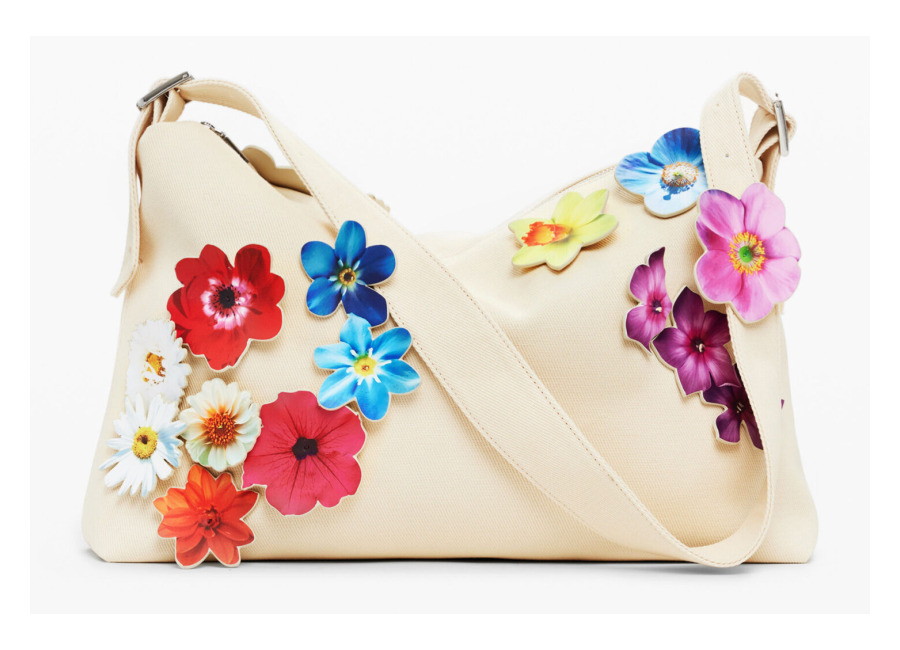 Desigual Bolso flores 3D Tyler McGillivary, Algodon, U